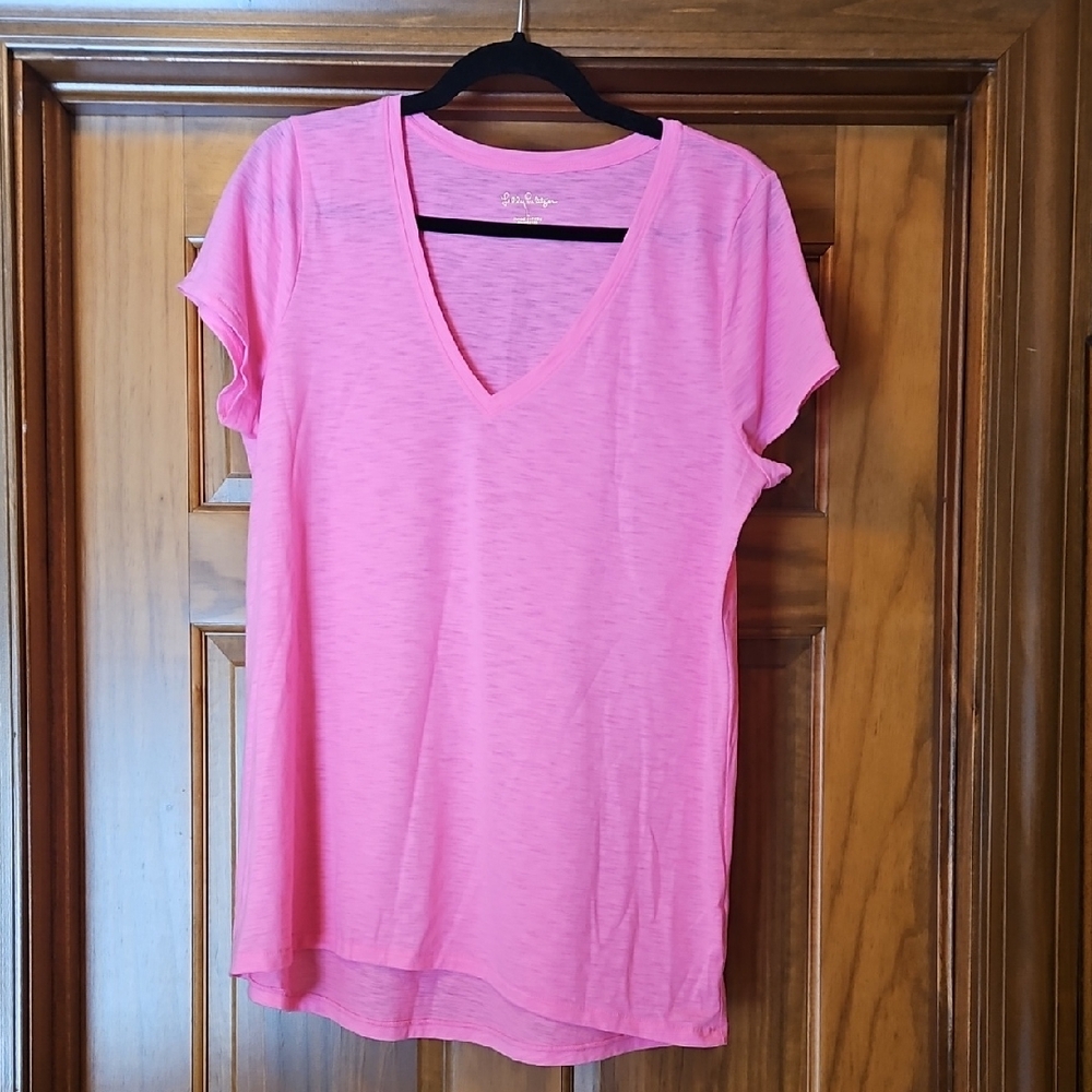 Lilly Pulitzer Etta V Neck Top Size L